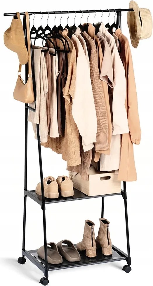 Állvány Akasztó álló padló ruhatár ruházat cipőtartó polc