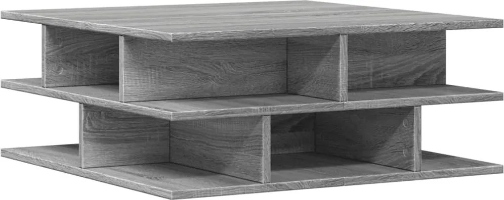 vidaXL szürke sonoma színű szerelt fa dohányzóasztal 70x70x29 cm
