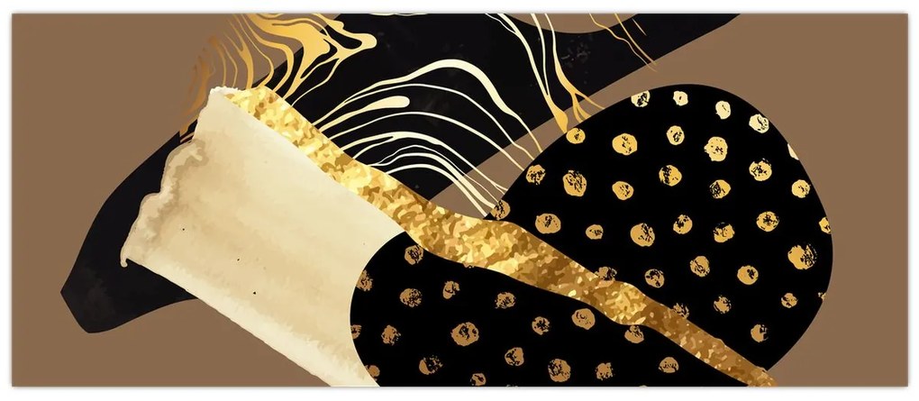 Kép - Absztrakció aranybarna N⁰1 (120x50 cm)