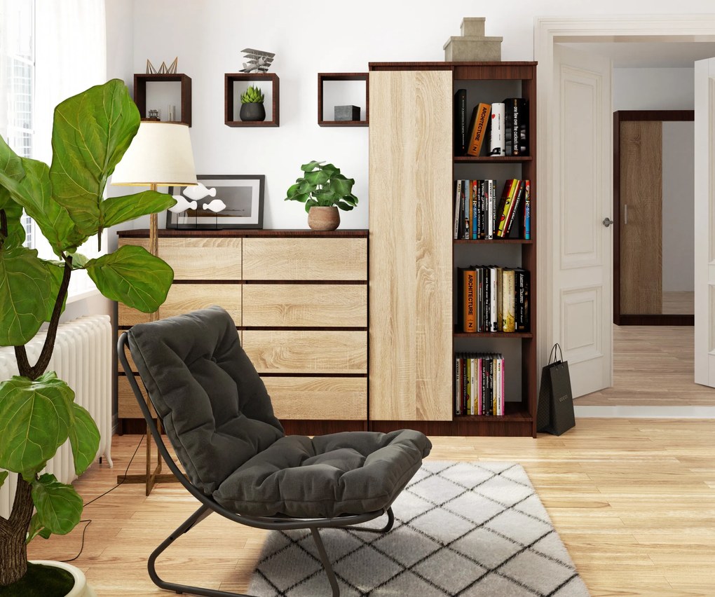 Regál Rehana II (wenge + szonoma tölgy). Akció -14%. 1069804