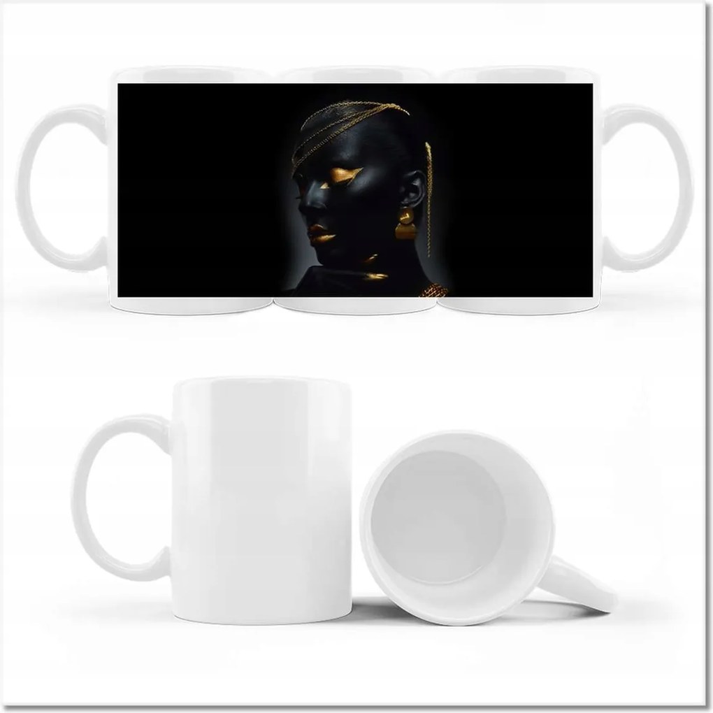 Fényképes bögre Aranyozott arc