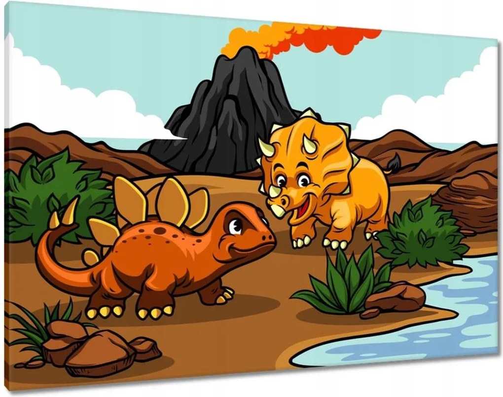 Festmények 100x70 Jégkorszak Dinoszauruszok