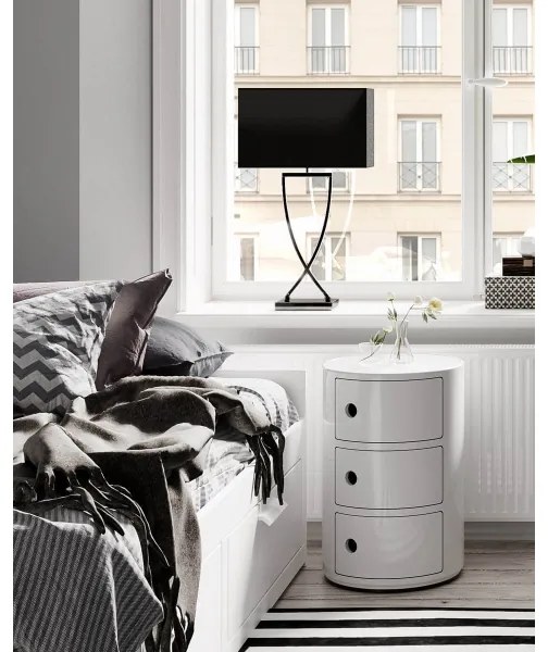 ByRydens 2820440-6513 - OMEGA asztali lámpa 1xE27/5W/230V fekete