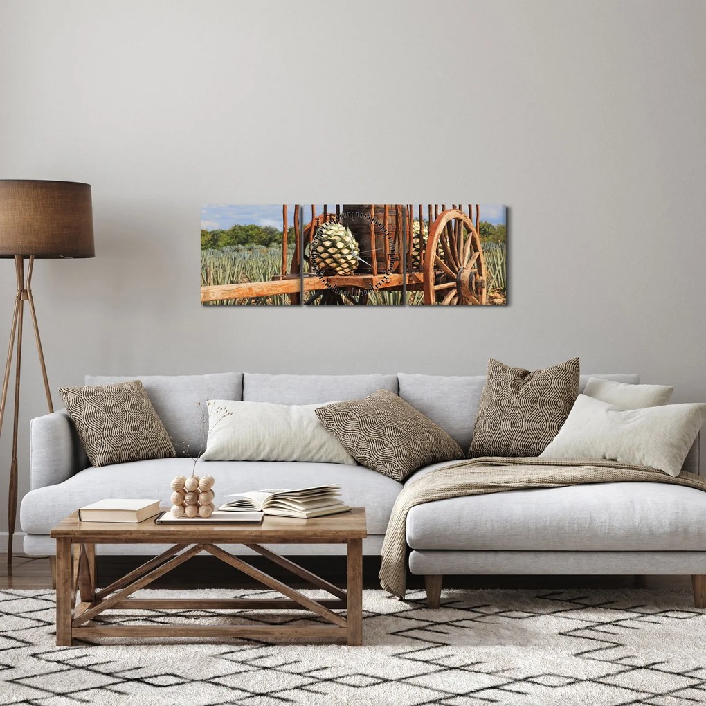 Kép - Oldalkocsi (órával) (90x30 cm)