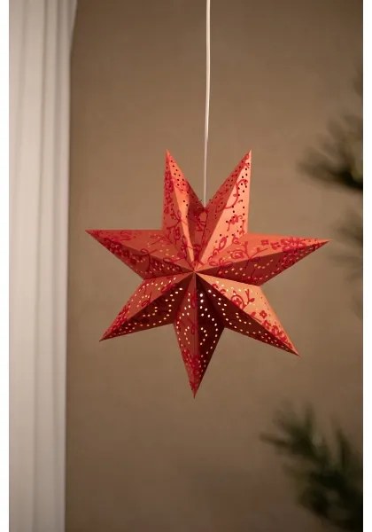 Markslöjd 700122 - Karácsonyi dekoráció SATURNUS 1xE14/25W/230V átm. 45 cm piros