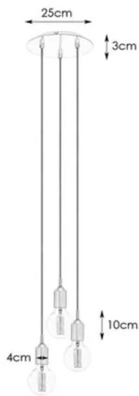 Markslöjd 108099 - Csillár zsinóron BRONX 3xE27/60W/230V bronz