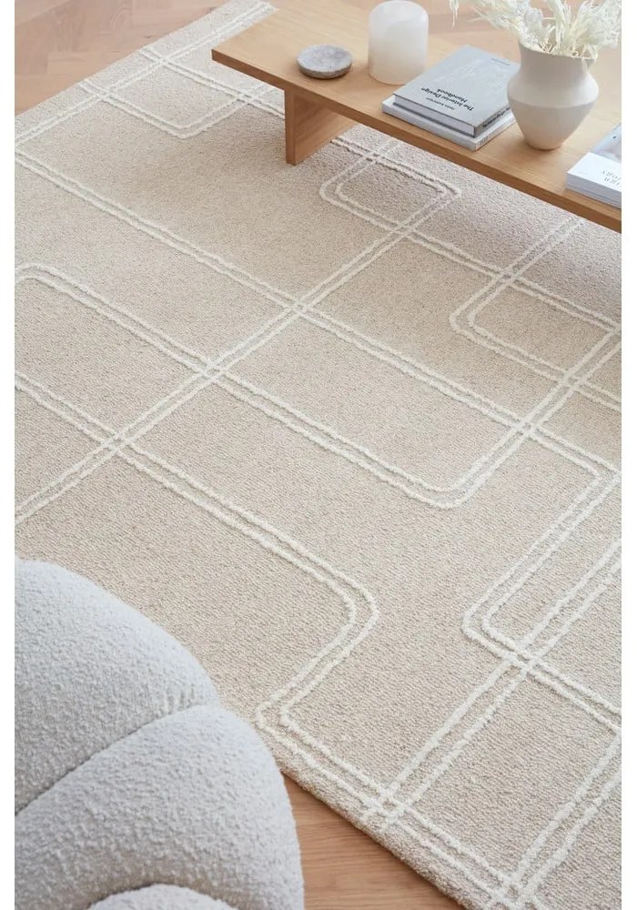 Bézs kézi szövésű gyapjú szőnyeg 200x300 cm Ada – Asiatic Carpets