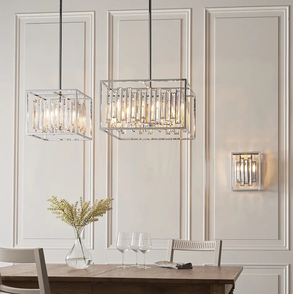 Endon glamour modern függeszték acadia króm átlátszó end81930