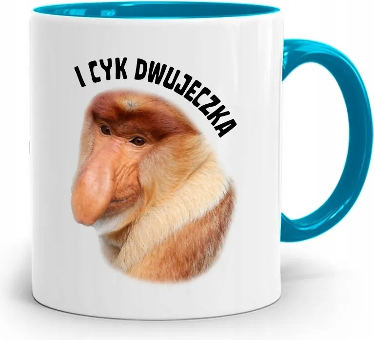 Kék Bögre Hordozó Janusz És A Kettes Cicák fényképes nyomattal