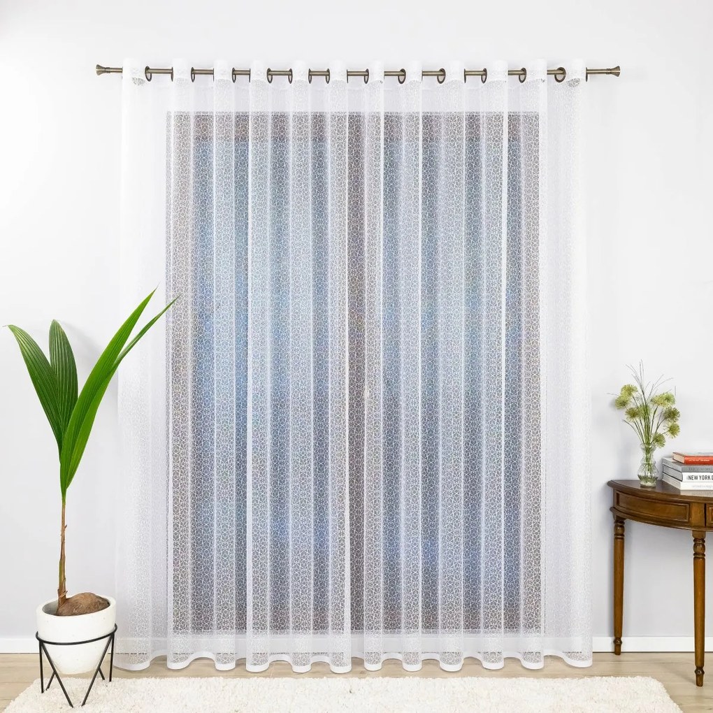 Függöny Átvezetők Virágos Geometria -400x170