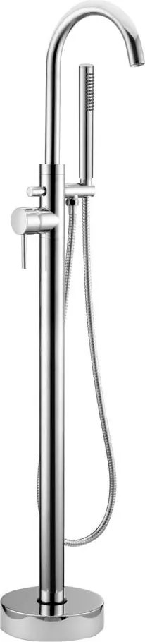 Szabadon álló kádkészlet csapteleppel  116 cm fényes króm