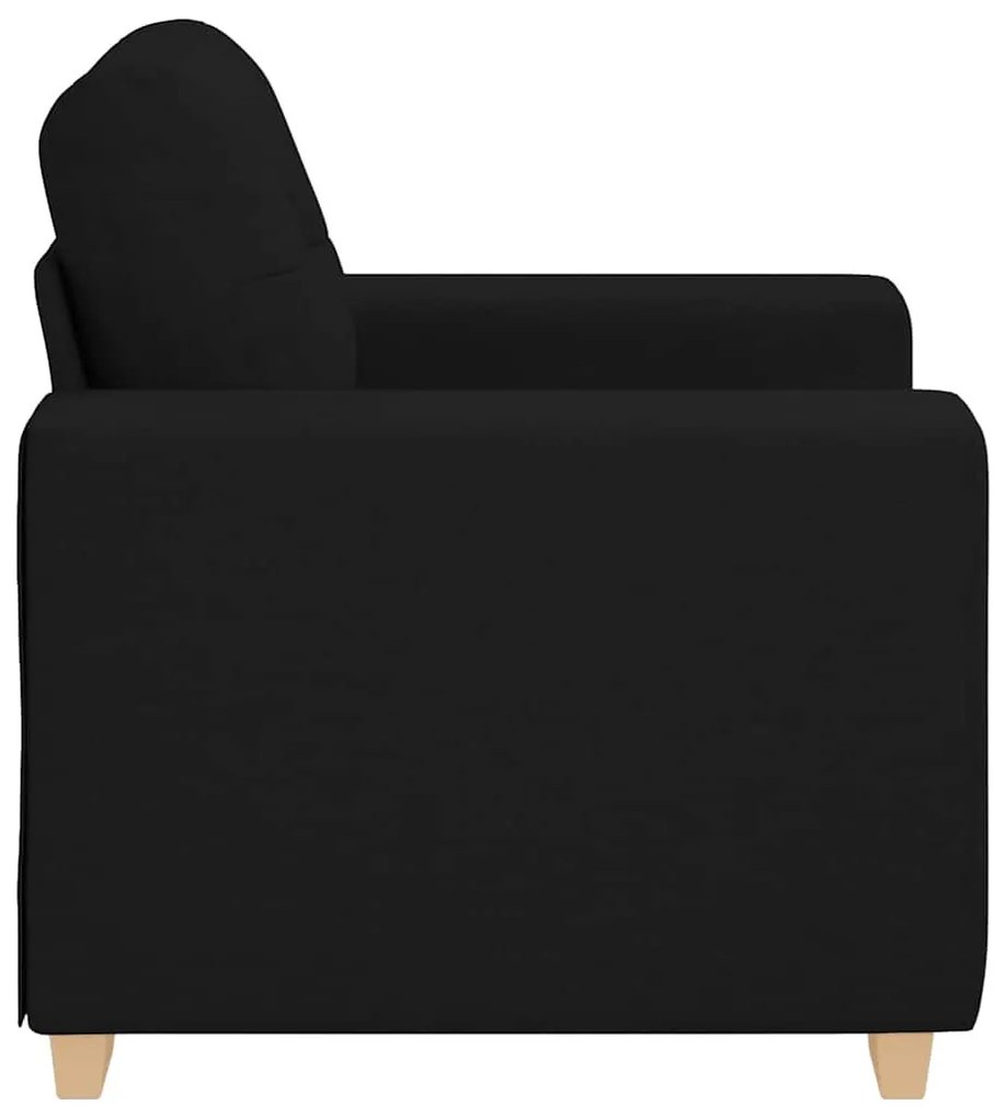 fekete szövet kanapéfotel 60 cm