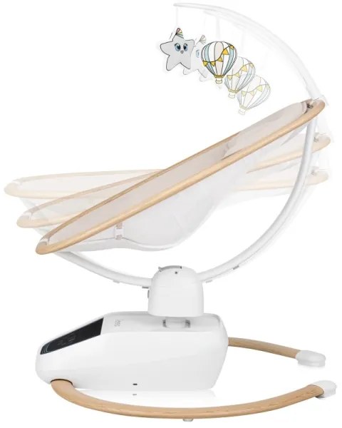 Lionelo - OLIVIA baba ringató beépített dallamokkal, Beige Natural + távirányítóval