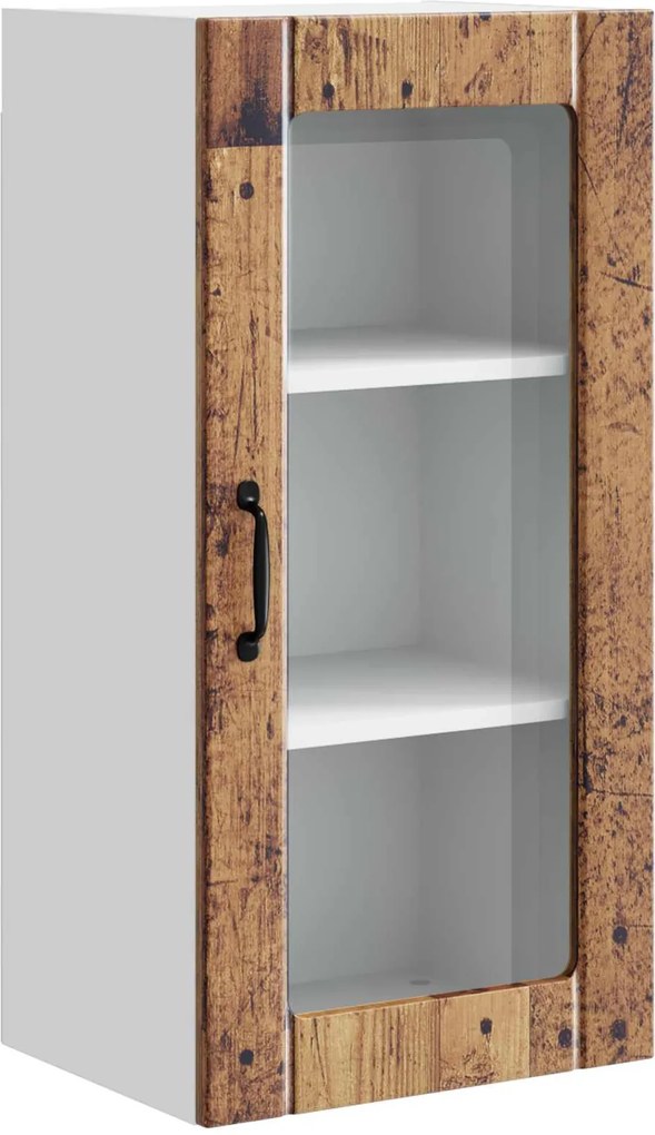 vidaXL Konyhaszekrény polcokkal Öreg fa 40 x 31 x 80 cm Faanyag