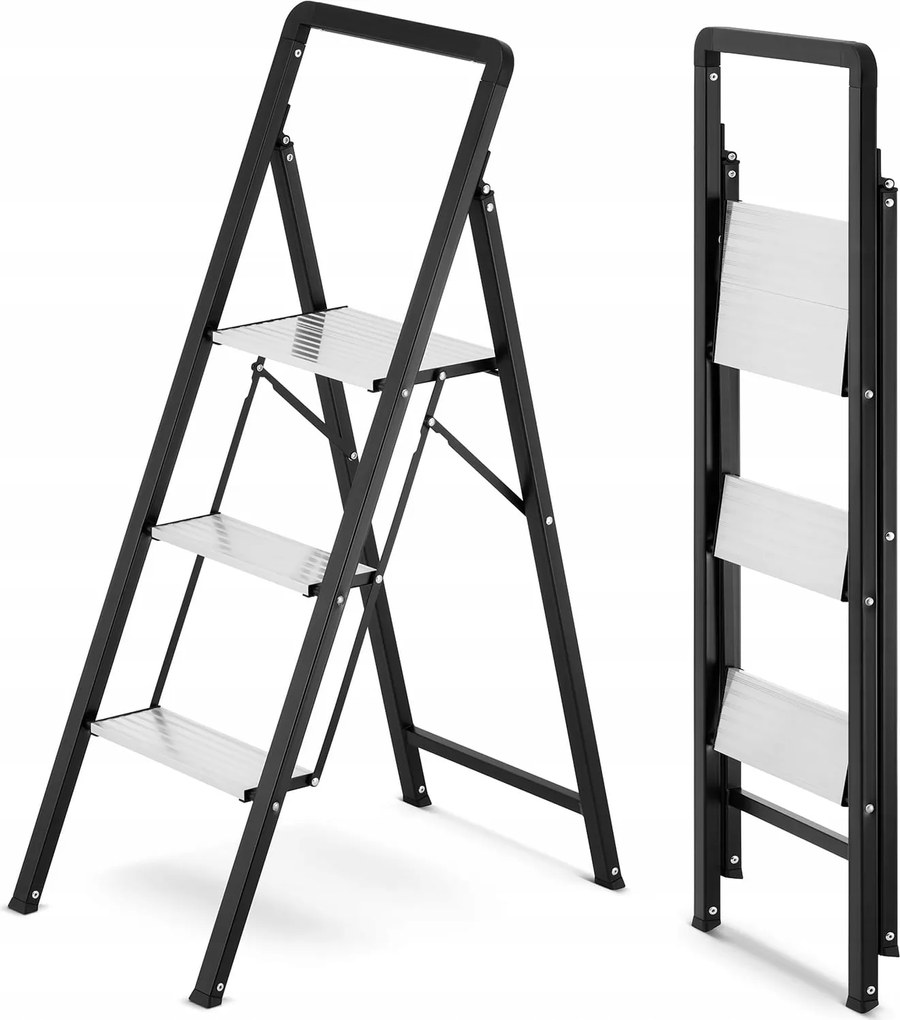 Háztartási létra összecsukható háztartási lépcső Higher acél 3 lépcsőfok fejpánttal