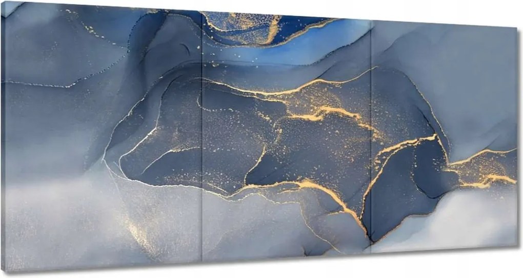 Vászonkép 180x90 Kék márvány