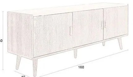 Barna komód 160x60x40 cm Arda – Dutchbone