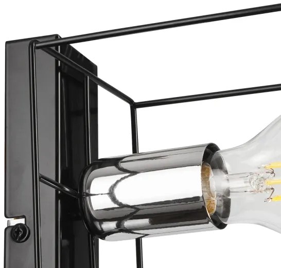 Fali lámpa MIKA 1xE27/60W/230V fekete/króm