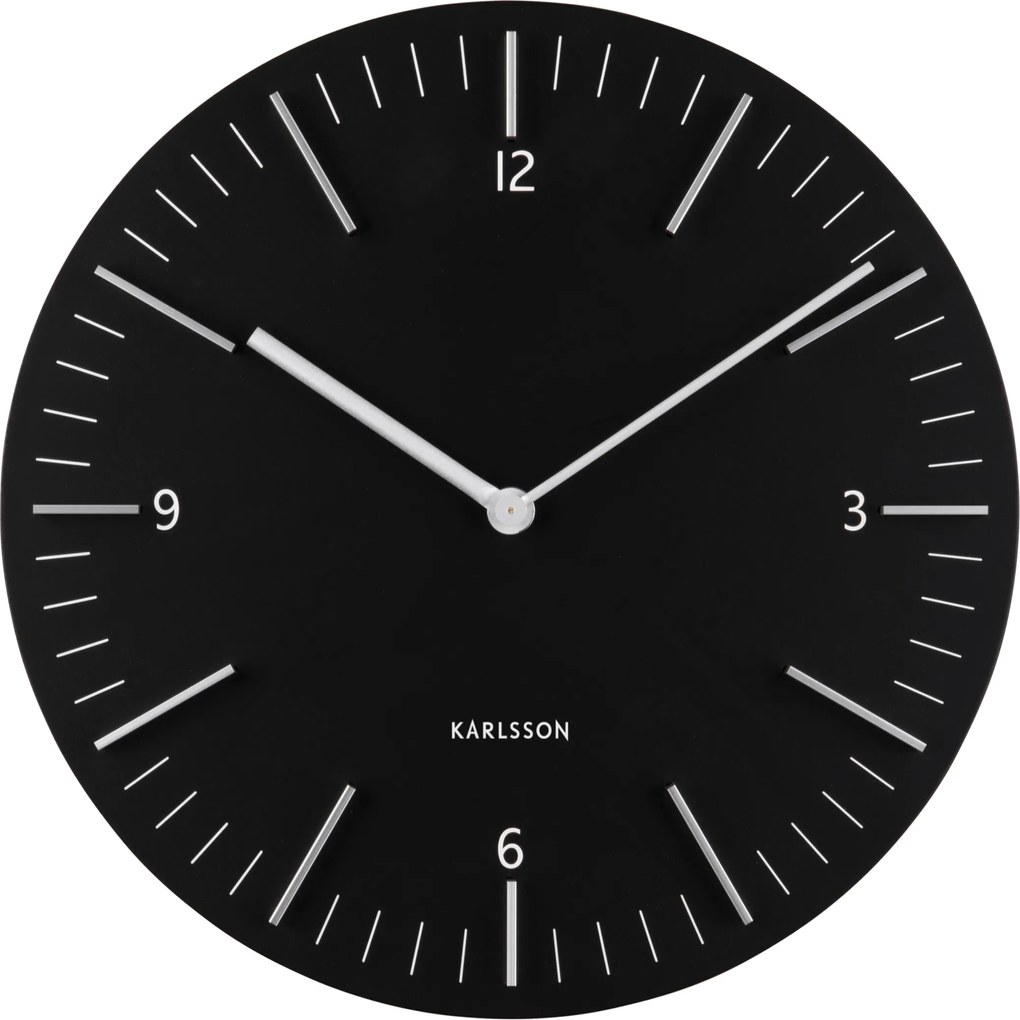 Kerek falióra fekete nappaliba, konyhába modern loft Detailed XX