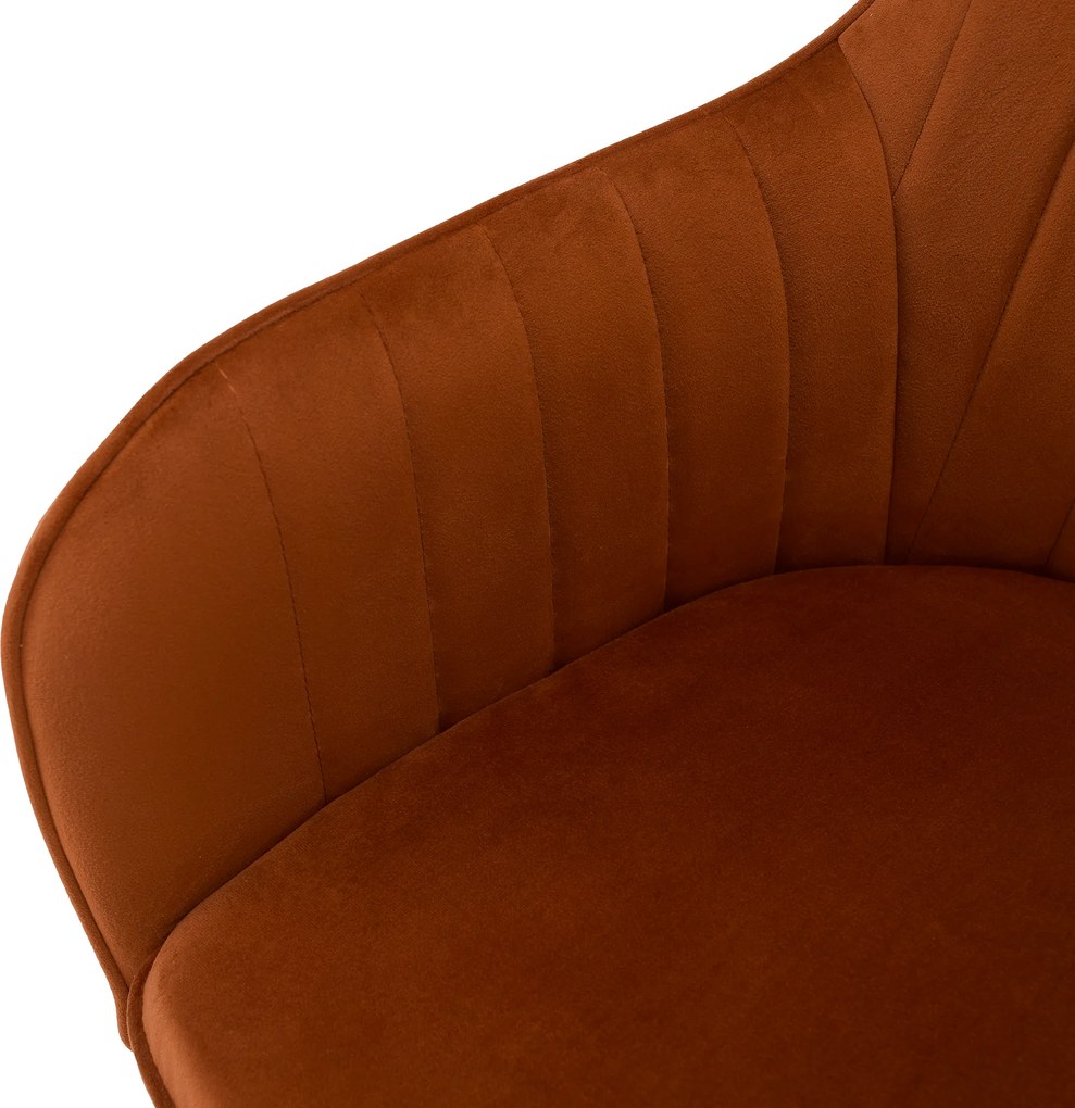 Design fotel, terrakotta Velvet szövet, AURIL