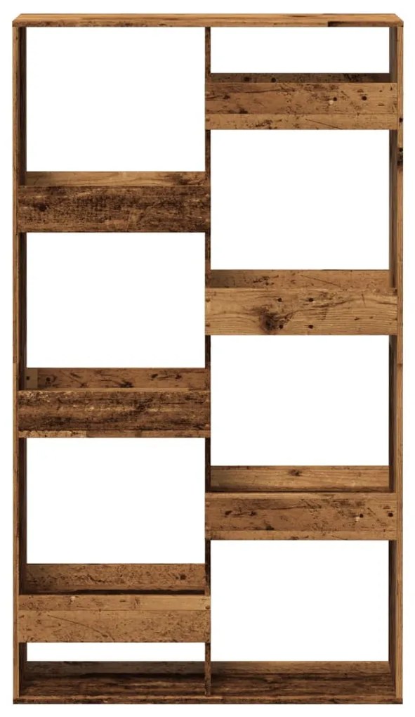 antik fa színű szerelt fa térelválasztó 100 x 33 x 175 cm