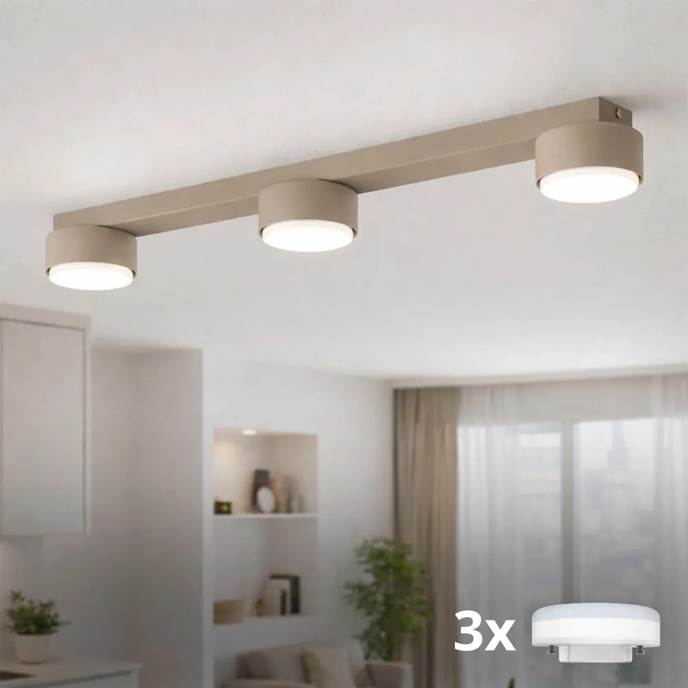 Brilagi - LED spotlámpa MONO 3xGX53/13W/230V bézs