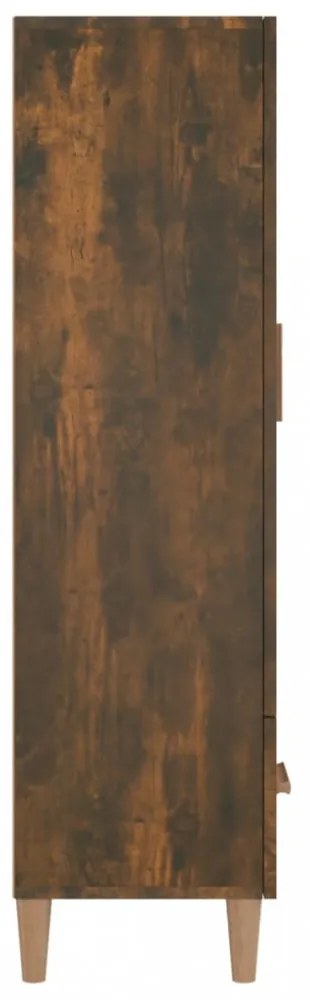 füstös tölgy színű szerelt fa magasszekrény 70 x 31 x 115 cm