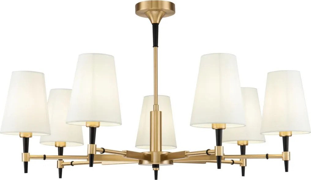 MAYTONI H001CL-07BS ZARAGOZA Modern Csillár Fehér, Sárgaréz E14 IP20