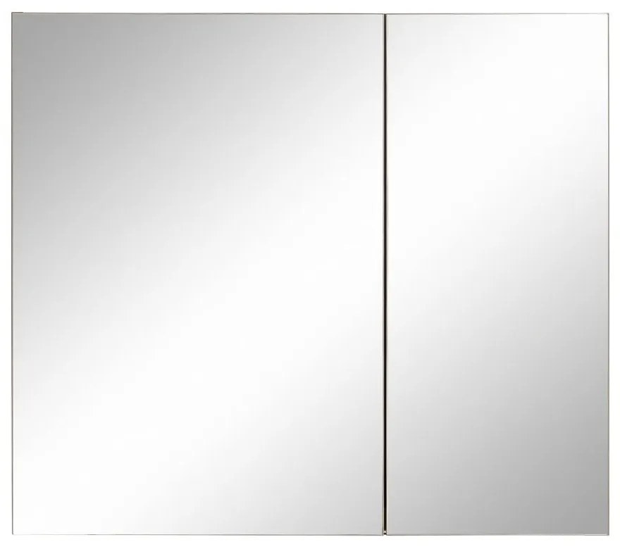 Wisla szürke fali fürdőszobai szekrény tükörrel, 80 x 70 cm - Støraa