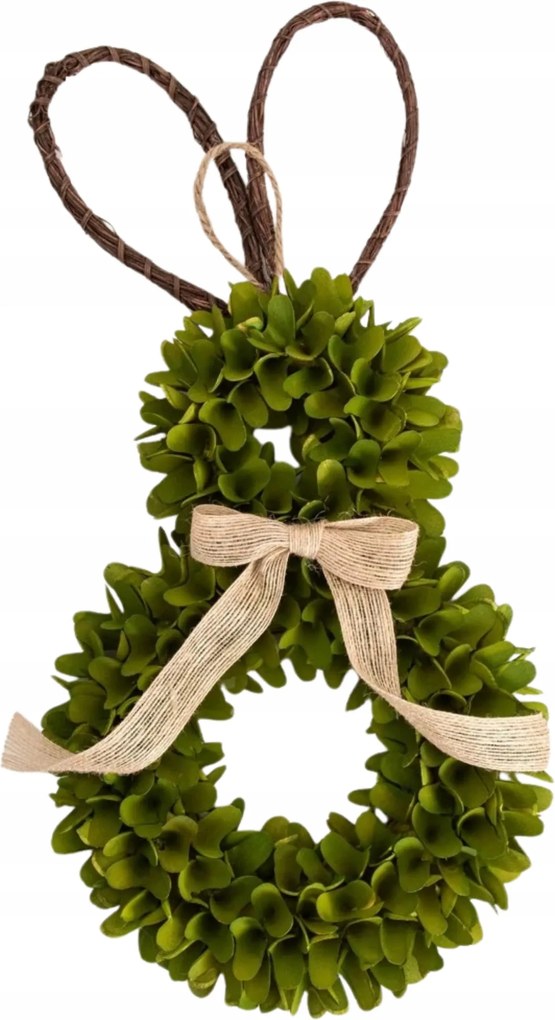 Kiri húsvéti koszorú nyuszi alakú 26x40 cm Homla