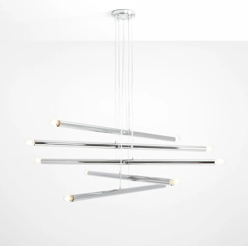 ALDEX 1072M4 TUBO Modern Led Függesztett Lámpa Króm E14 IP20