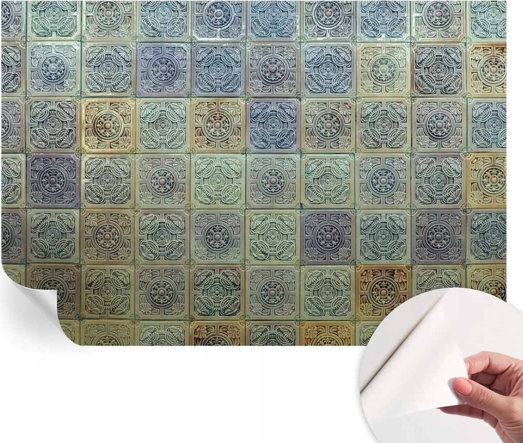 Prémium öntapadós fali fotótapéta Geometrikus csempék 152x104 cm