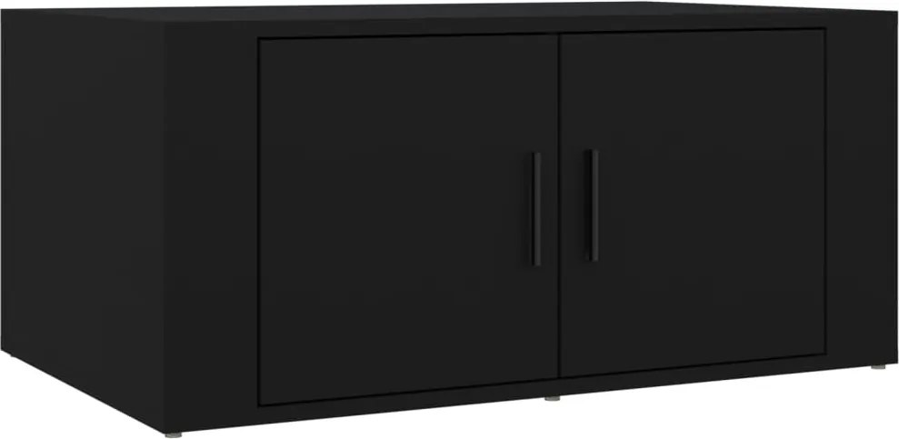 vidaXL fekete szerelt fa dohányzóasztal 80 x 50 x 36 cm