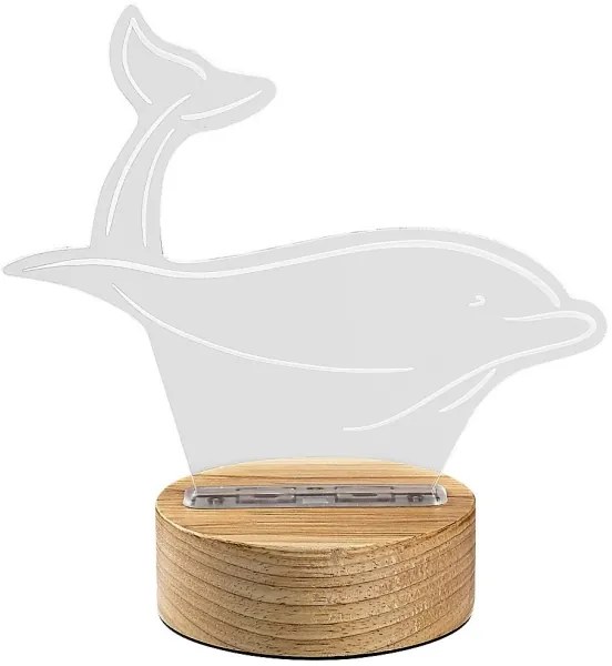 Rabalux 76002 - AKALI LED gyerek asztali lámpa LED/2W/5V 3000K delfin bükk