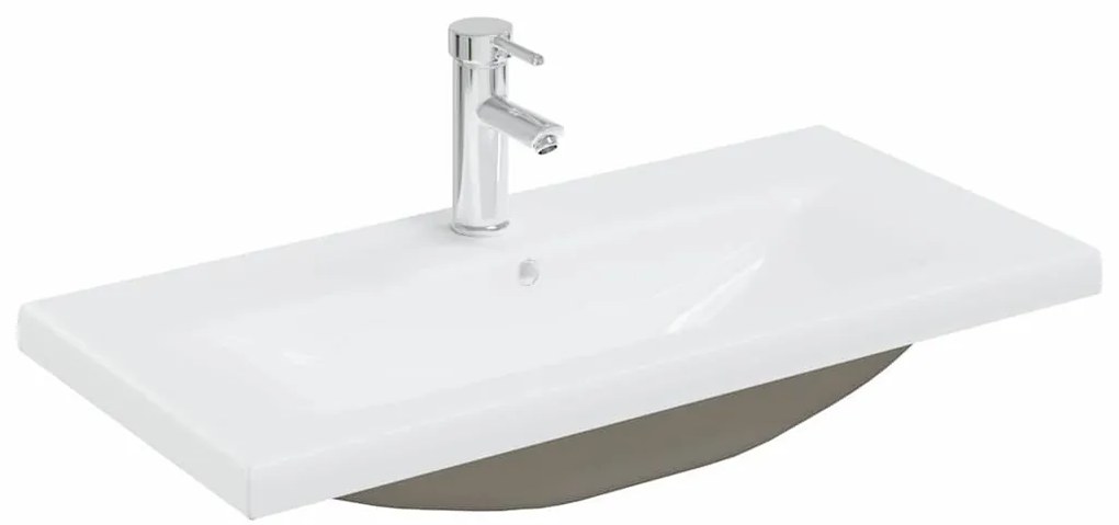 Mosdókagyló szekrény Fekete tölgy 90 x 38.5 x 46 cm Faanyag