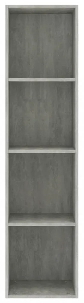 betonszürke szerelt fa könyv-/TV-szekrény 36 x 30 x 143 cm