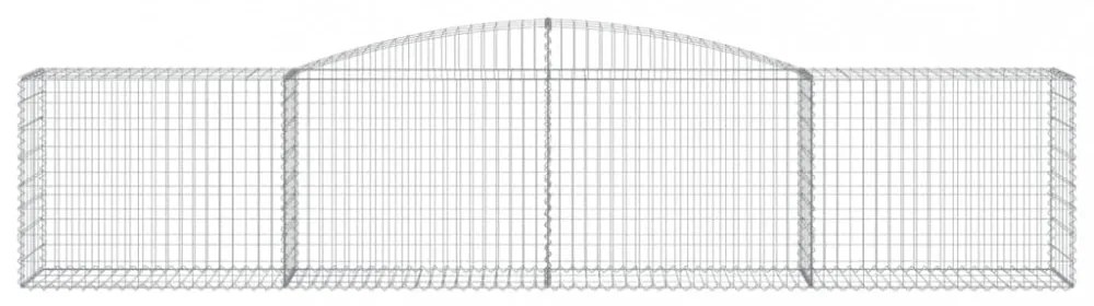 2 db íves horganyzott vas gabion kosár 400x50x80/100 cm