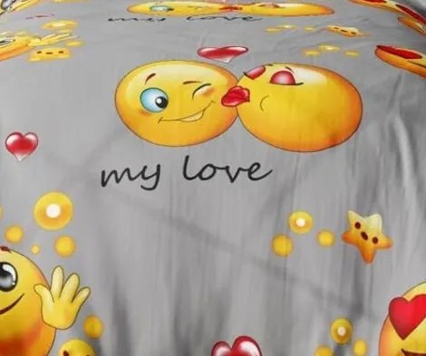 Pamut ágynemű Homa SMILEY MY LOVE 2 részes 140X200 cm