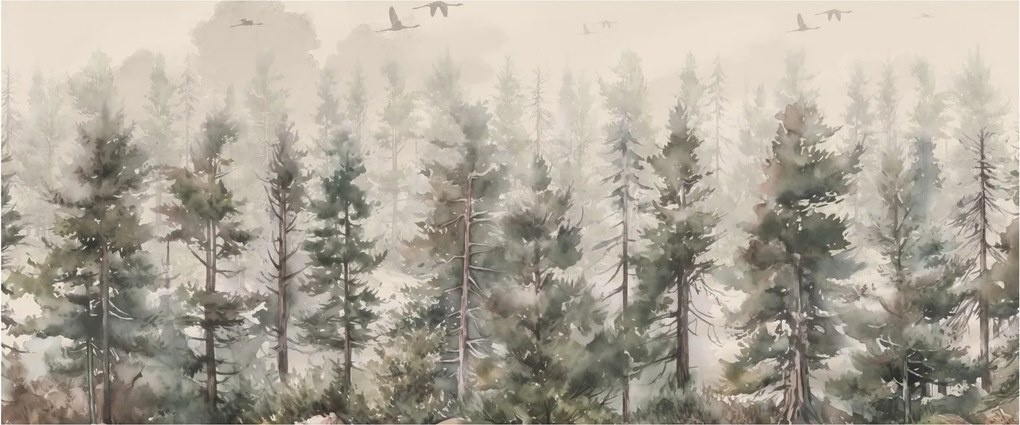 Kép - Fenyőerdő I., akvárium (120x50 cm)