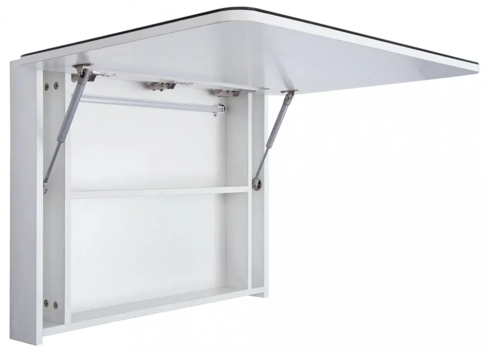 tükrös fürdőszobaszekrény LED világítással 80 x 9,5 x 55 cm
