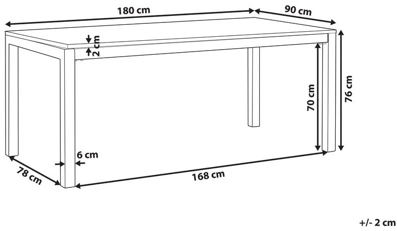 Kerti asztal Grosso (sötétszürke) (csiszolt gránitlap). 1010101