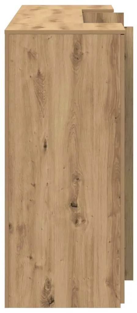 recepciós pult kézműves tölgy 180x50x103,5 cm szerelt fa