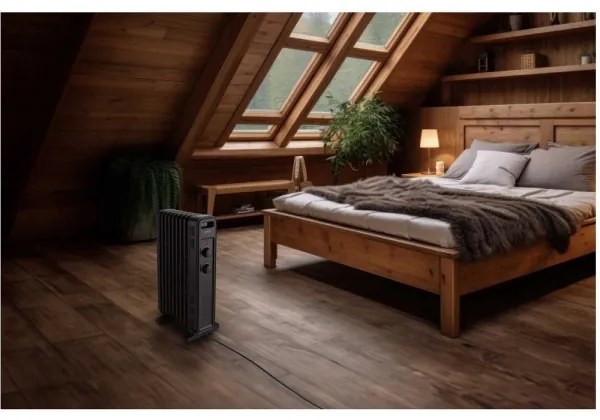 Sencor - 9 bordás olajradiátor 800/1200/2000W/230V fekete