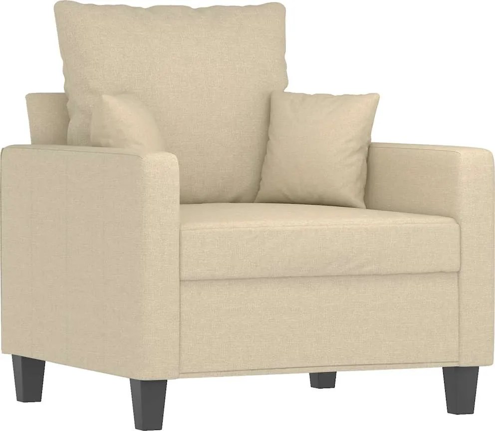 vidaXL krémszínű szövet kanapéfotel 60 cm