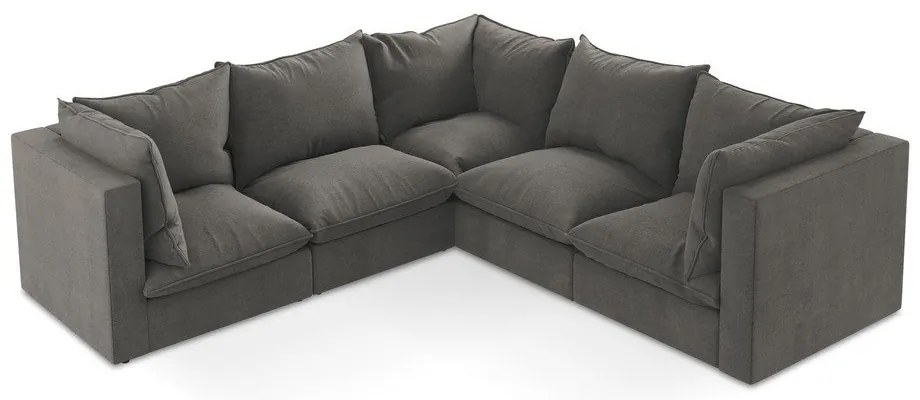 Sötétszürke sarokkanapé Manao – Makamii