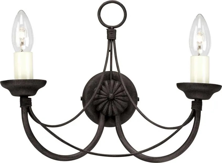 Elstead klasszikus fali lámpa carisbrooke fekete elscb2-black