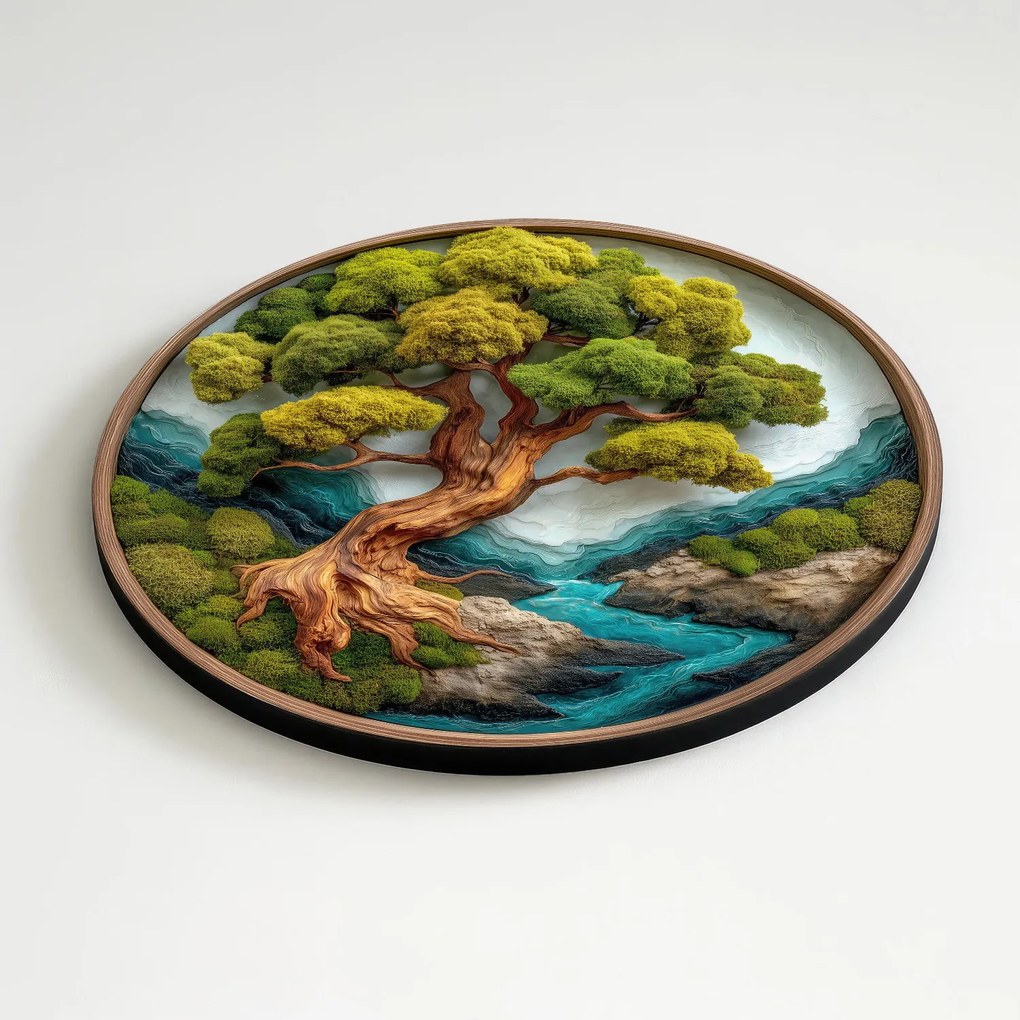 DUBLEZ | Falikép – Bonsai életfa fából