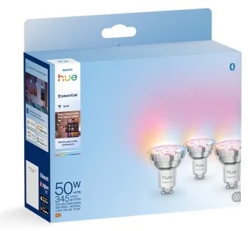 Philips Hue WACA GU10 dimmelhető LED izzó szett, 3 db, 4,7W, 230V, 2200-6500K