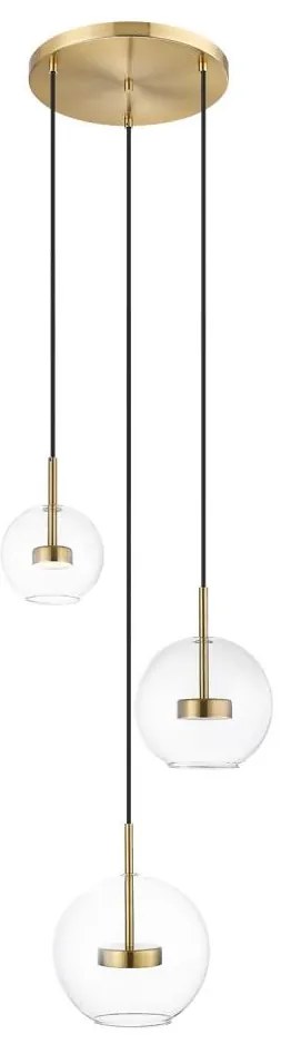 Zuma Line P0428-03L-L4AC - LED Csillár zsinóron ENCELADUS 3xLED/5W/230V arany