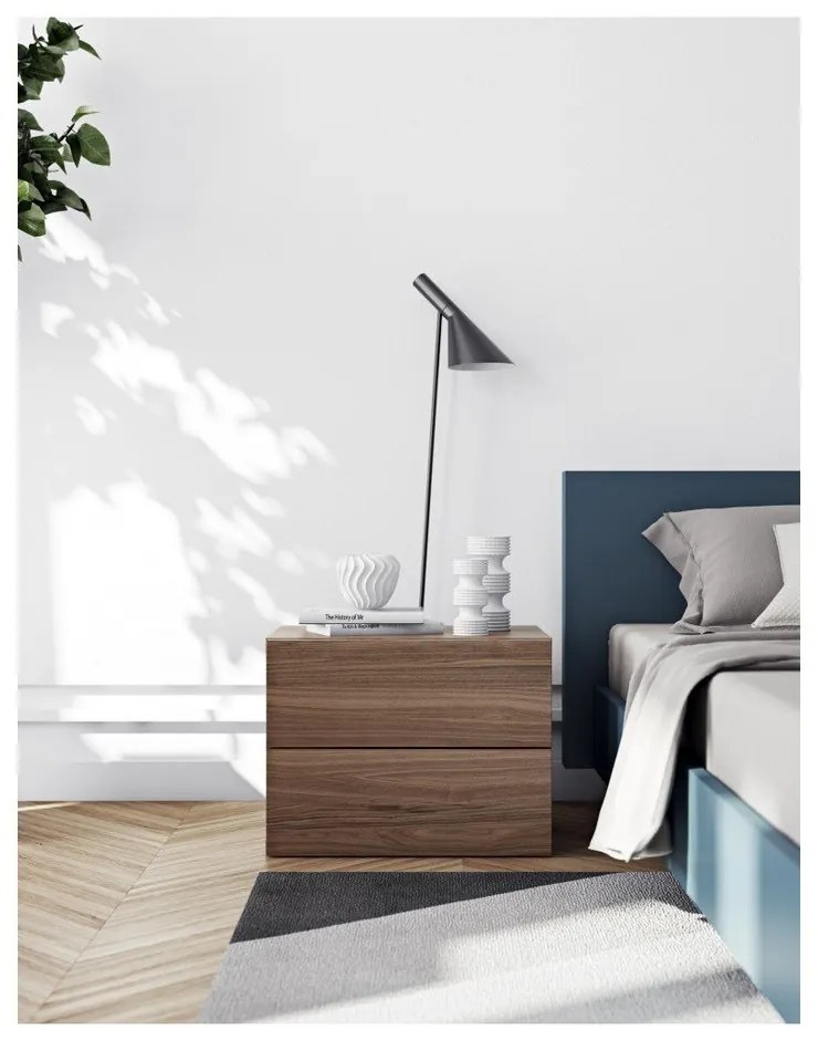 Aurora barna éjjeliszekrény 2 fiókkal - TemaHome